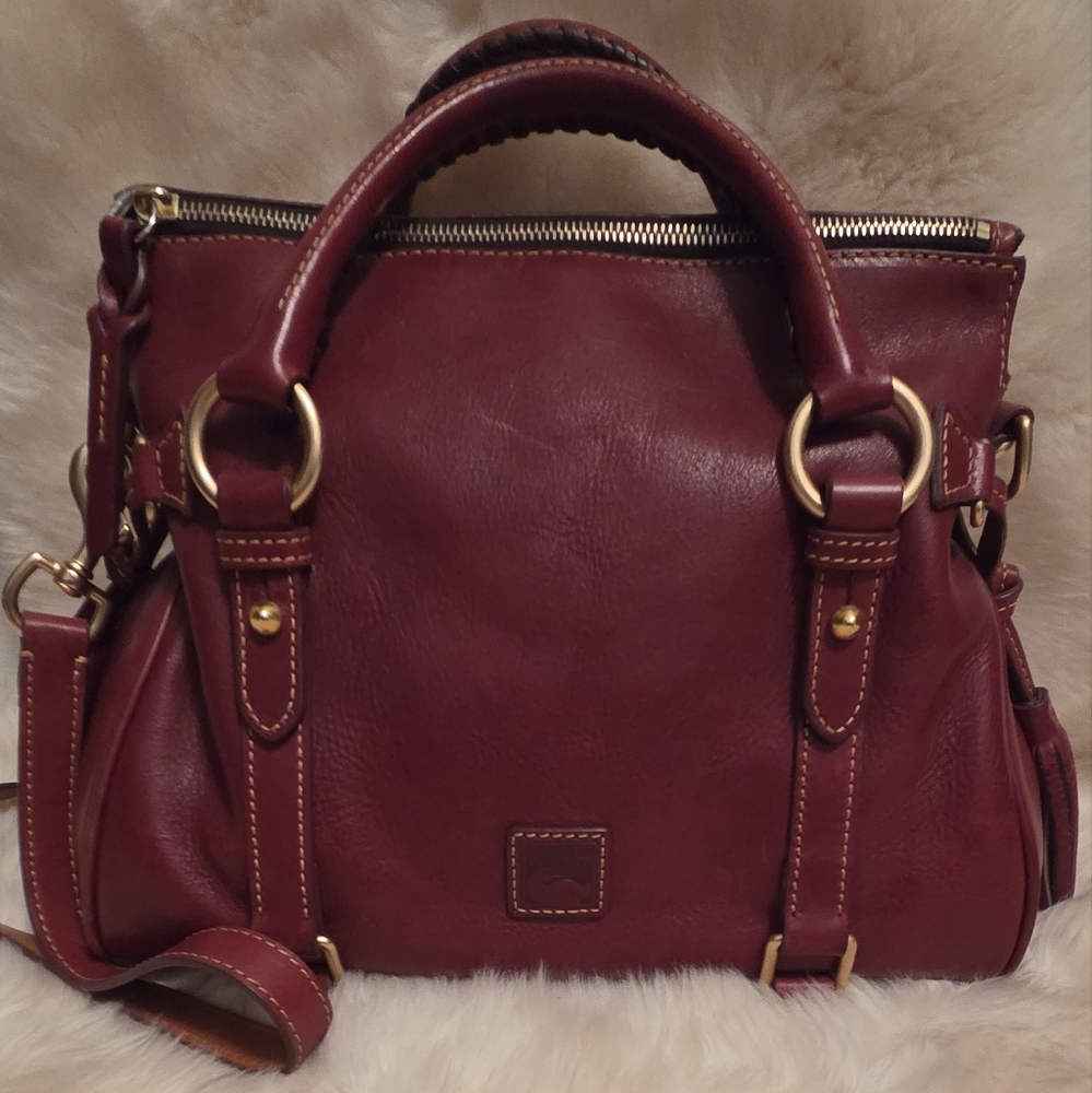 Dooney & Bourke Florentine Leather Satchel Bordeaux - SOLD! Cross Listed